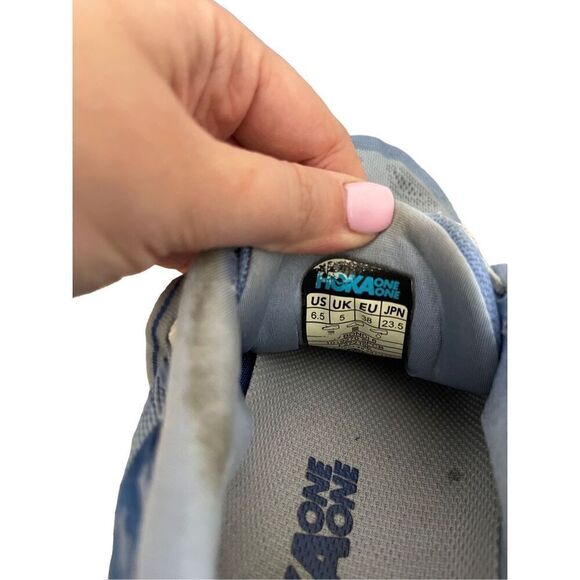 Hoka One One Womens Blue Bondi Comfy Running Lace Up Athletic Shoes Size 6.5 - Picture 8 of 8